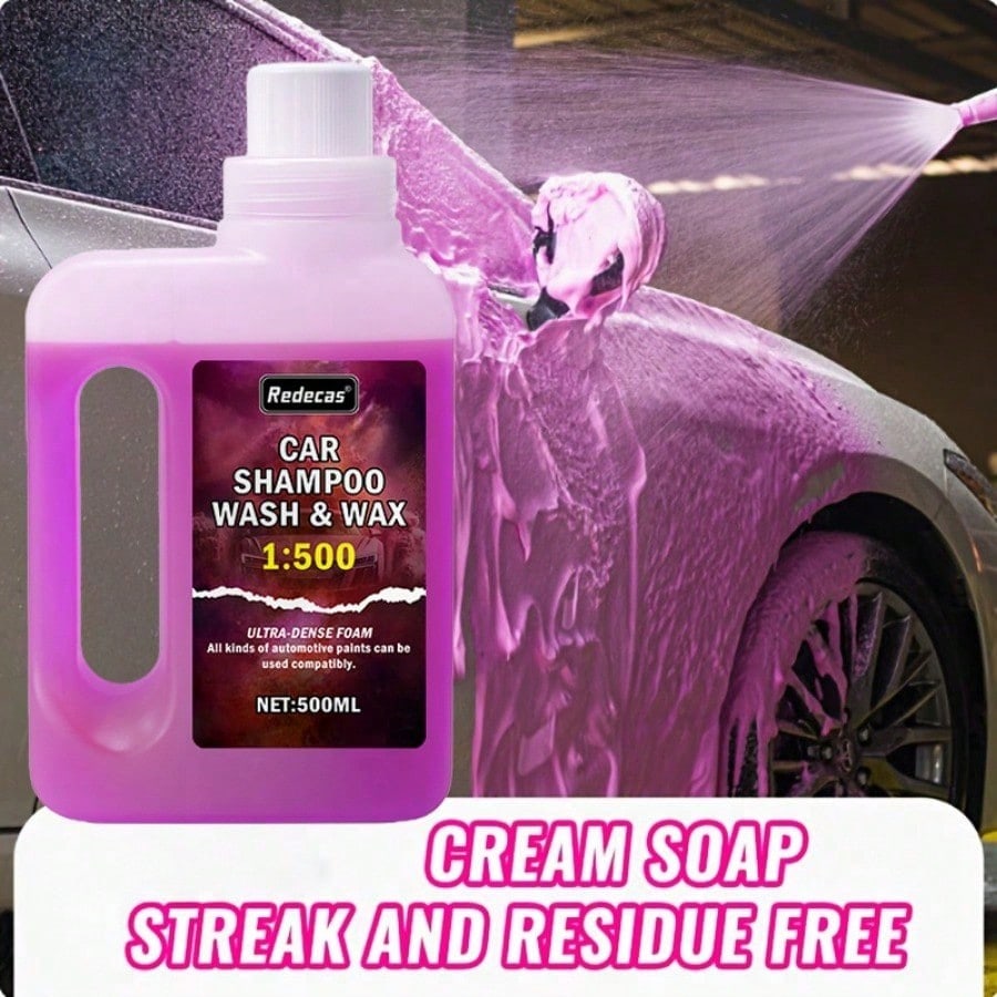 Car Wax Ceramic Coating - Jabón Espumoso Rosa para Lavado de